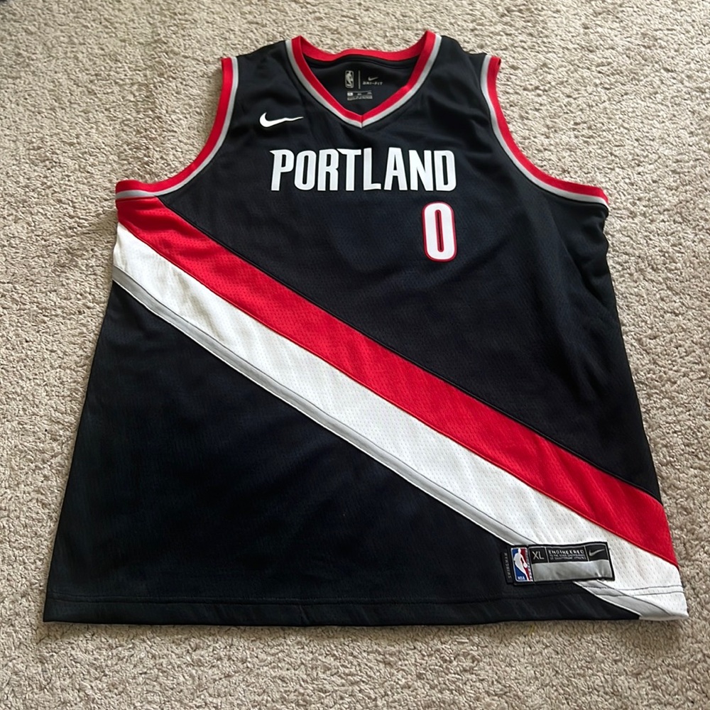 Nike Kids Portland Trail Blazers Black Red White Jersey